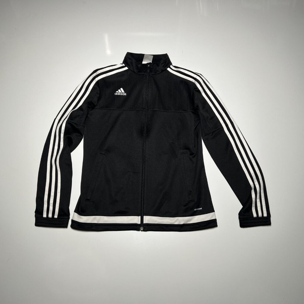 Black & White Striped Adidas Climacool Activewear Sports Jacket Size S